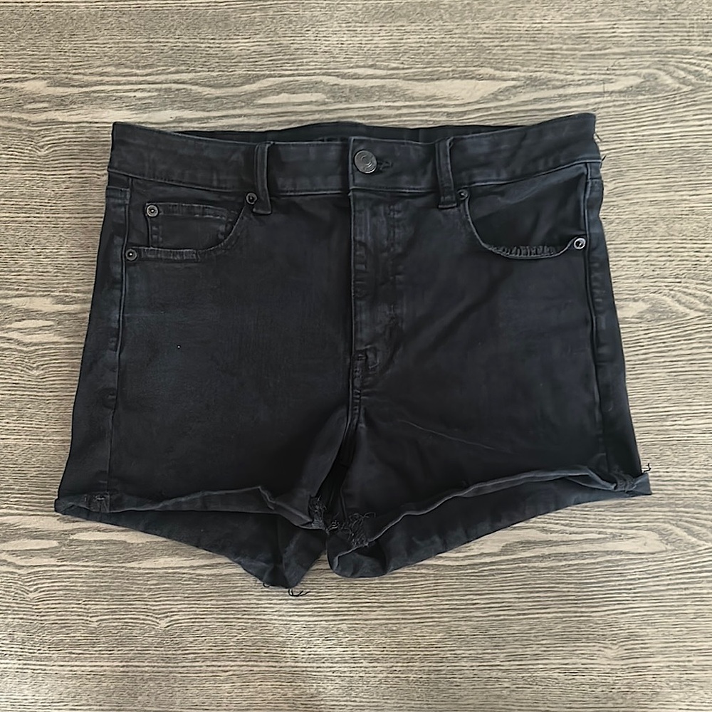American Eagle Black Denim Shorts